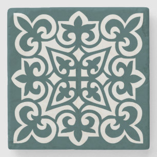INTRICATE TILE PATTERN STONE COASTER