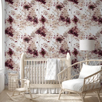 Intricate Watercolor Floral Pattern Wallpaper