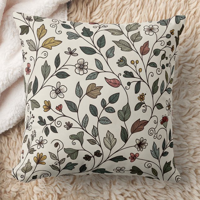 Intricate Whimsical Floral Garden Cushion (Creator Uploaded)