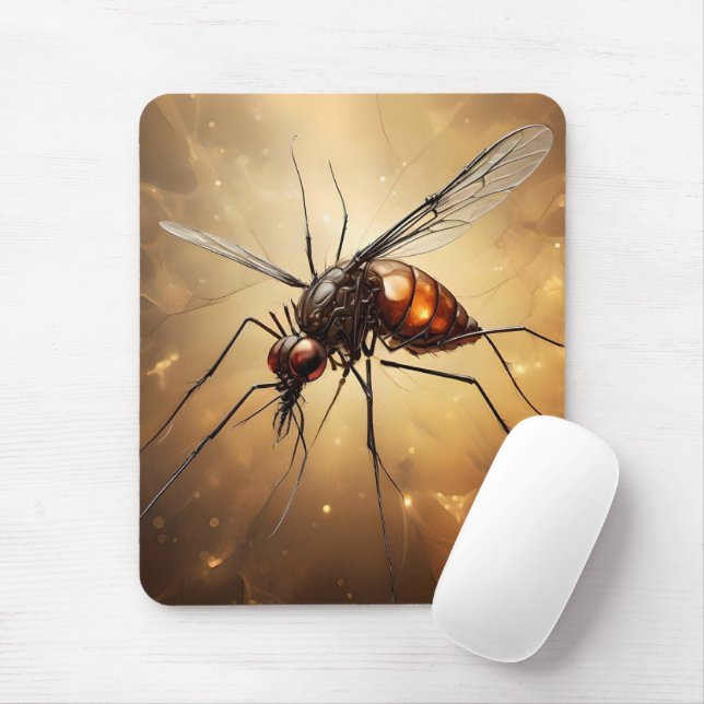 Intricate Wings: The Mosquito Fractal Art Mouse Mat (With Mouse)