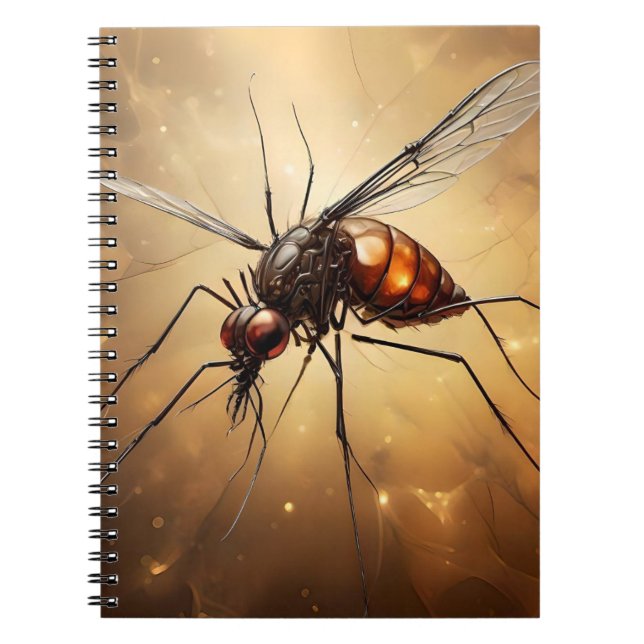 Intricate Wings: The Mosquito Fractal Art Notebook (Front)
