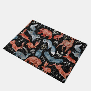  Intricate woodland animals pattern Doormat