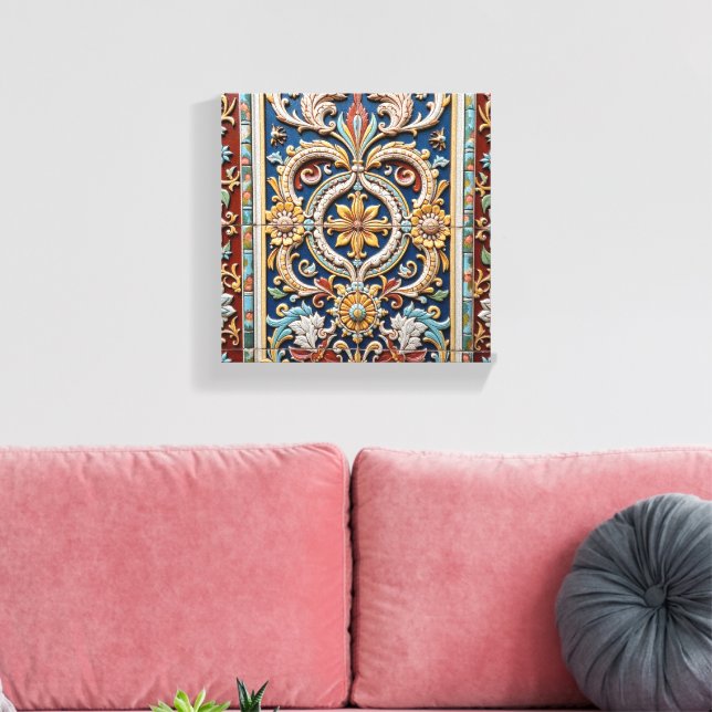 Intricately Carved Frieze Canvas Print (Insitu(LivingRoom))