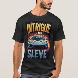 🏁 Intrigue Each Sleeve Silver Sports Car Luxury T-Shirt