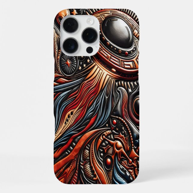 Intriguing Celestial Encounter With Alien Life iPhone Case (Back)