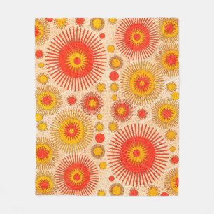 Intriguing modern abstract design with floral and fleece blanket