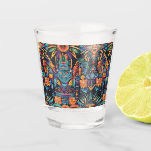 Intriguing Navy "Epochal Symmetry" Artistic Shot G Glass