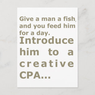 Introduce him to a creative CPA Postcard