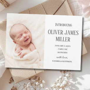 Introducing Baby Birth Announcement Photo Collage