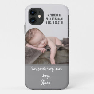 Introducing Baby Photo Birth Announcement iPhone 11 Case