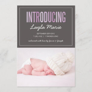 INTRODUCING BIRTH ANNOUNCEMENT