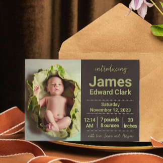 Introducing birth announcement with photos