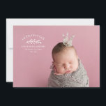 Introducing branch photo birth announcement<br><div class="desc">Introducing hand drawn branch photo birth announcement. Colour cab be changed.</div>