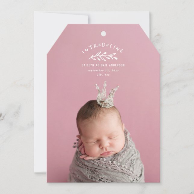 Introducing branch photo birth announcement (Front)