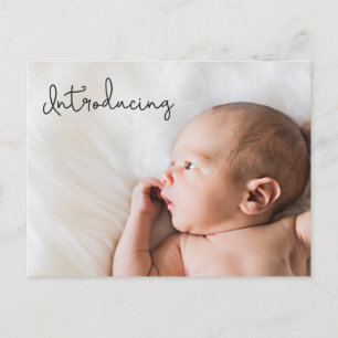  "Introducing" Custom Photo Baby Announcement Post