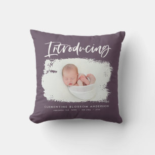Introducing elegant minimal photo birth cushion