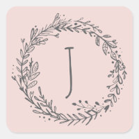 Introducing floral wreath initial name