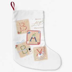 Introducing My First Merry Christmas Baby Birth Small Christmas Stocking