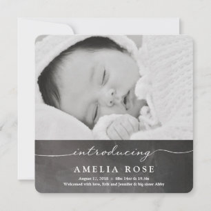 Introducing Newborn   Baby Announcement