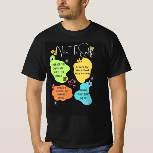 Introducing our "Note To Self" Retro Motivational  T-Shirt (Front)