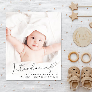 Introducing Script 4 Photos Birth Announcement