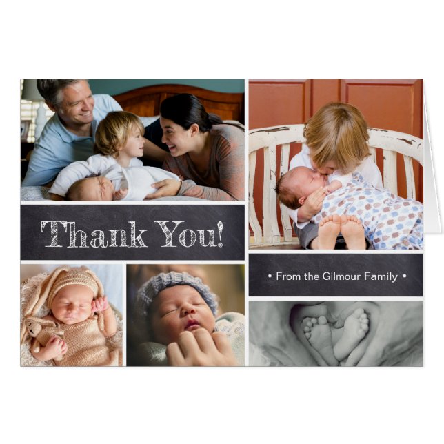 Introducing Second baby photos Thank You (Front Horizontal)