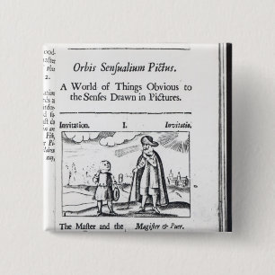 Introduction to 'Orbis Sensualium Pictus' 15 Cm Square Badge