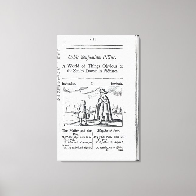 Introduction to 'Orbis Sensualium Pictus' Canvas Print (Front)