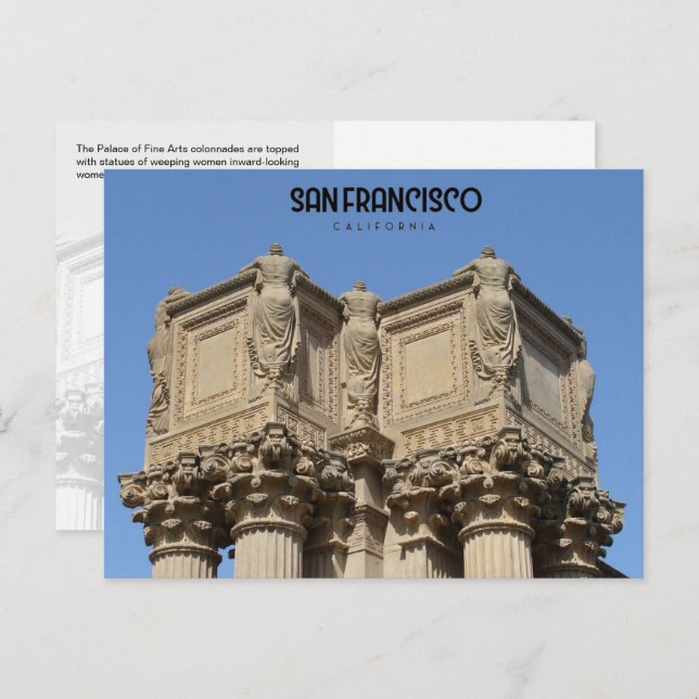'Introspection', The Palace of Fine Arts, CA -  Postcard (Front/Back)