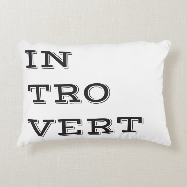 Introvert Accent Pillow (Front)