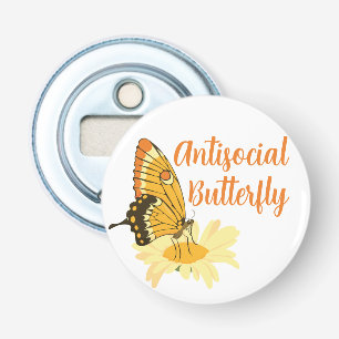 Introvert Aesthetic nature Antisocial Butterfly Bottle Opener