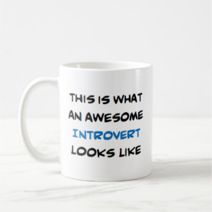 introvert, awesome coffee mug