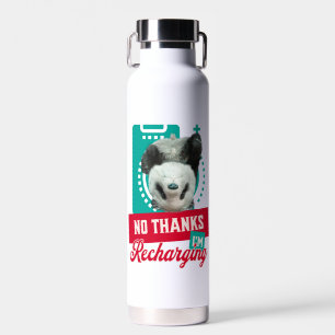 Introvert Burnout Panda Social Battery Design Water Bottle