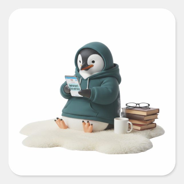 Introvert But Will Text Sticker (Front)