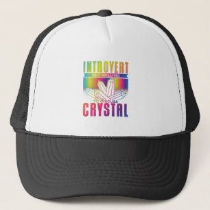 Introvert But Willing to Discuss Crystal Trucker Hat