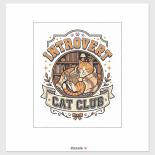 Introvert Cat Club Cat Introvert Anti Social Vinta