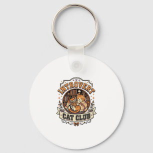 Introvert Cat Club Cat Introvert Anti Social Vinta Key Ring