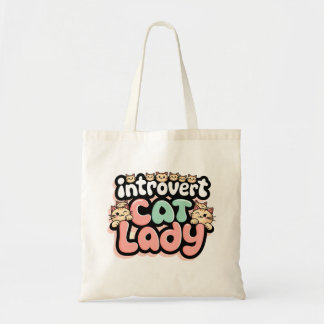 Introvert Cat Lady Tote Bag