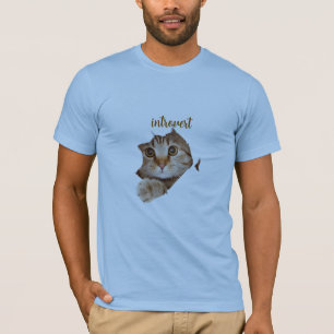 "Introvert Cat T-Shirt – Playful and Relatable Des