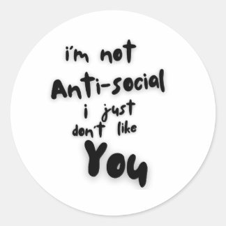 introvert club anti social sticker