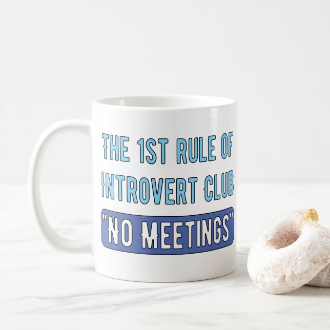 Introvert Club Coffee Mug (With Donut)