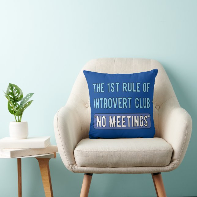 Introvert Club  Cushion (Chair)