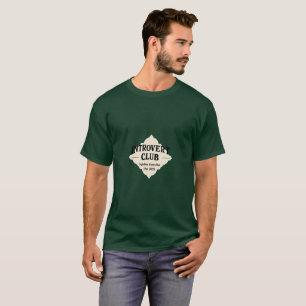 Introvert Club Funny Quote Shirt, Retro Typography T-Shirt