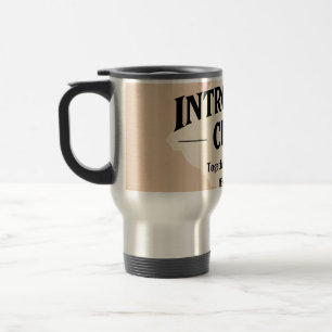 Introvert Club Funny Quote Shirt, Retro Typography Travel Mug