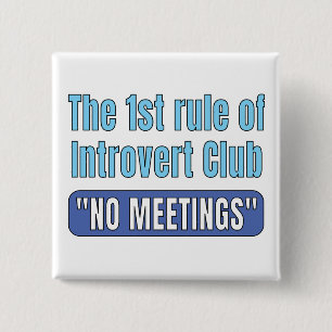 Introvert Club T-Shirt 15 Cm Square Badge