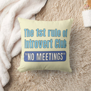 Introvert Club T-Shirt Cushion
