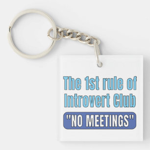 Introvert Club T-Shirt Key Ring