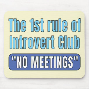 Introvert Club T-Shirt Mouse Mat