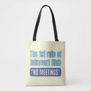 Introvert Club T-Shirt Tote Bag