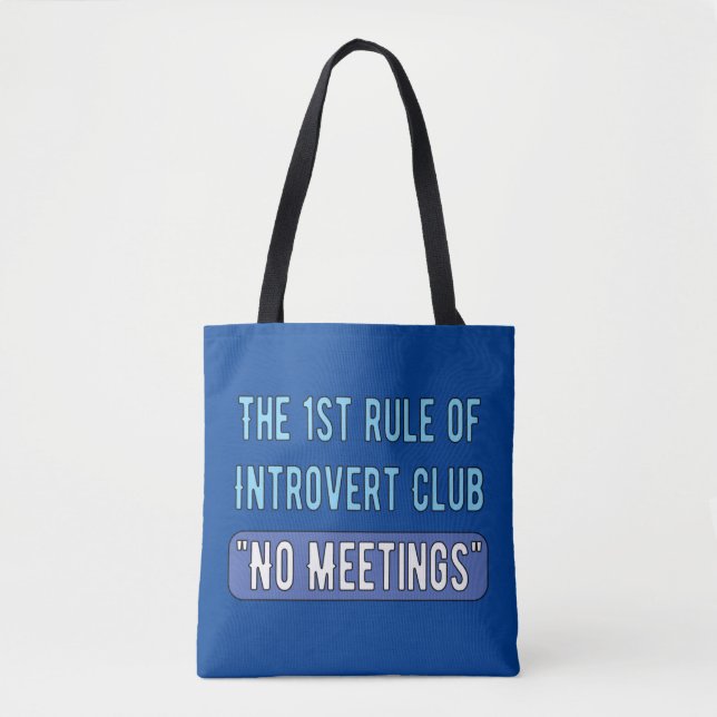 Introvert Club   Tote Bag (Front)